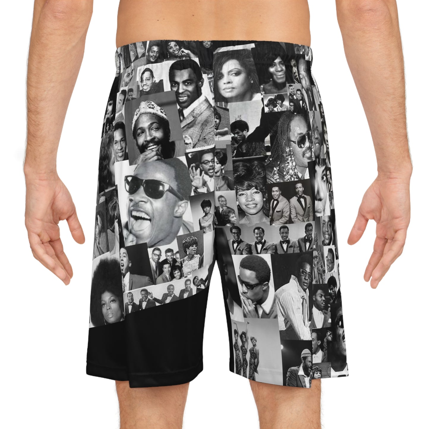 Basketball Shorts Urban Legends Collection - Motor City Music Detroit Legends by Ronnie LeRoy