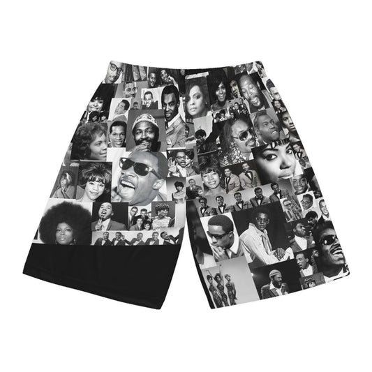 Basketball Shorts Urban Legends Collection - Motor City Music Detroit Legends by Ronnie LeRoy