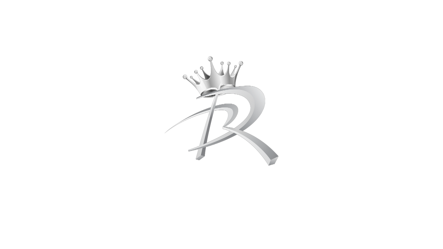 Silver Ronnie LeRoy logo with silver crown