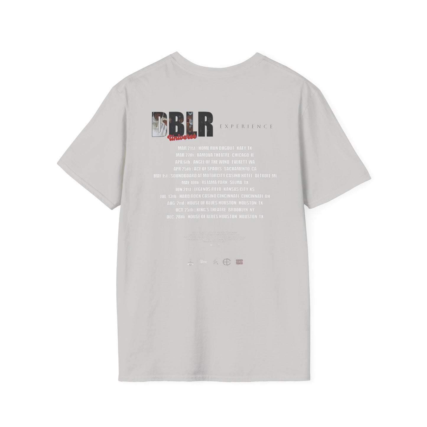 Unisex Concert Tee - DBLR Universe Official Tour Dates by Ronnie LeRoy